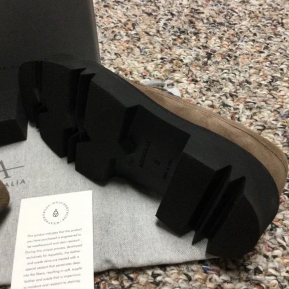 NIB Aquatalia Hayley Platform Loafer Water Resistant Suede - Picture 9 of 16